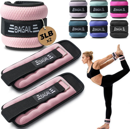Ankle Wrist Weights for Women & Men, Set of 2 (Available in 0.5/1/2/3/4/5 lb Each), Wearable Leg Arm Weights with Sleek Design & Secure Fit for Walking, Running, Pilates, Home Fitness