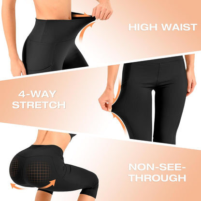 2 Pack Leggings with Pockets for Women, High Waisted Soft Leggings for Yoga Gym