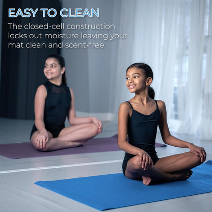 Bulk Kids Yoga Mats, 10 Pack, 60x24 in, 4mm