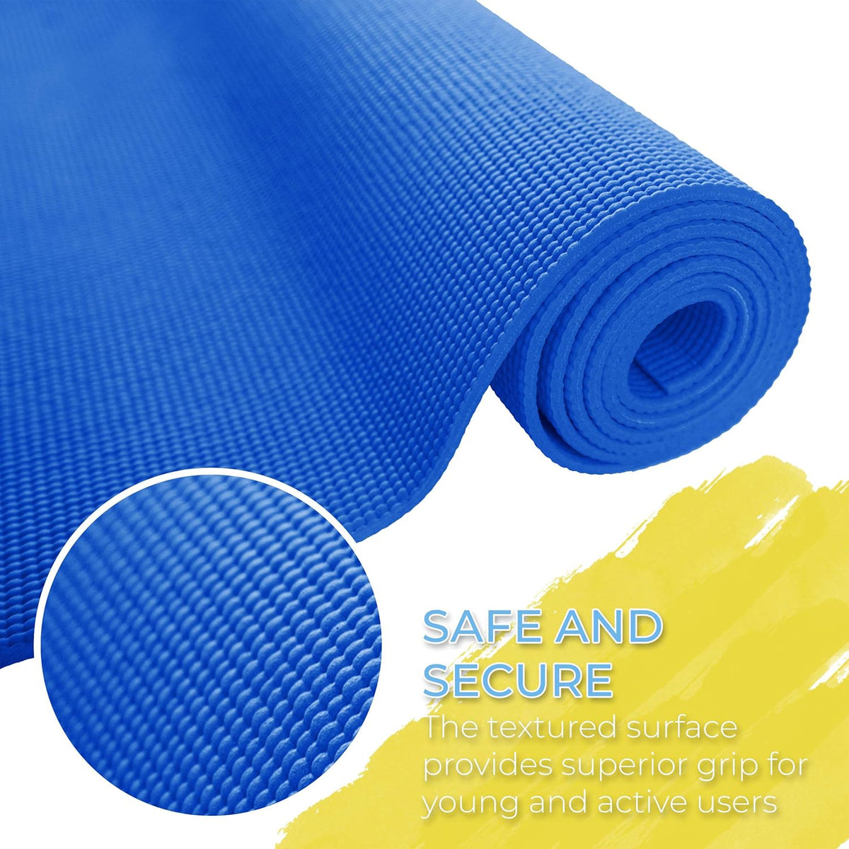 Bulk Kids Yoga Mats, 10 Pack, 60x24 in, 4mm
