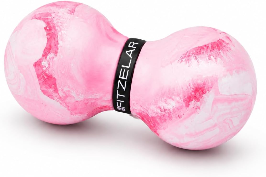 Double Lacrosse Massage Ball for Myofascial Release, Quality Certification, Massage Deep Tissue for Waist Back Feet, Trigger Point Therapy, Muscle Knots, Peanut Massage Ball for Muscle Pain