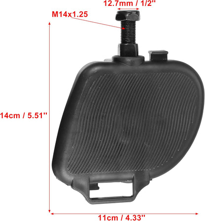 1 Pair Exercise Bike Pedals with Straps Indoor Cycling Parts Non Slip 9/16'' Fixed Gear Bike Pedals