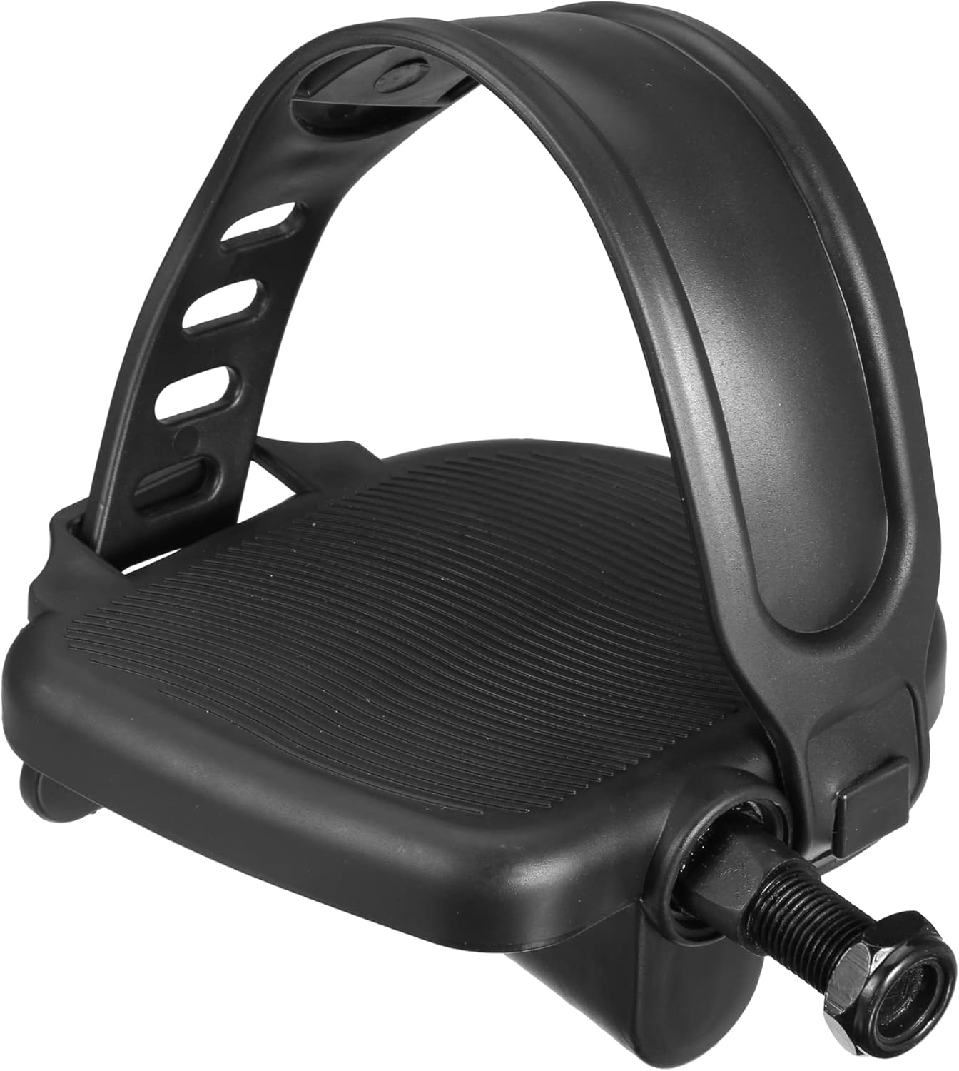 1 Pair Exercise Bike Pedals with Straps Indoor Cycling Parts Non Slip 9/16'' Fixed Gear Bike Pedals