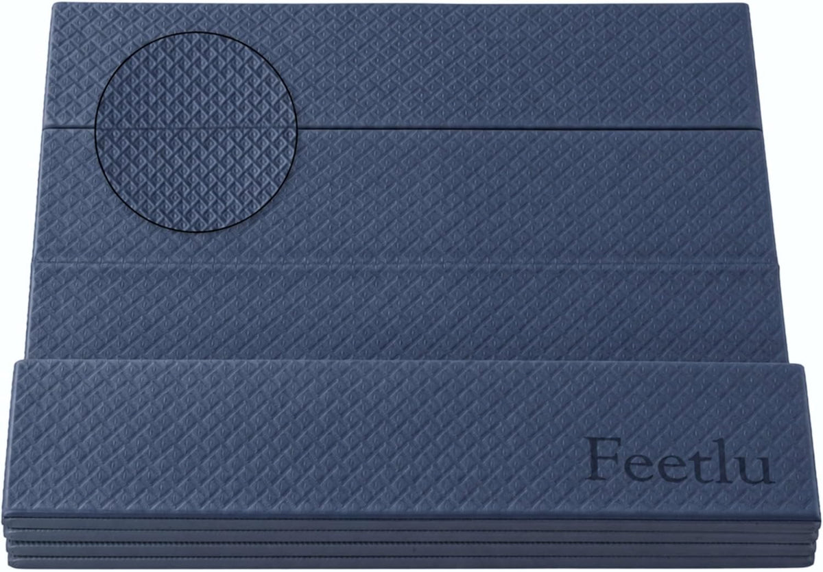 Foldable Yoga Exercise Mat, 6mm/8mm/10mm/12mm Thickness, 72 x 24 Inch - Lightweight, Anti-Slip, and Easy to Store for Yoga, Pilates, Home Workouts, and Floor Exercises