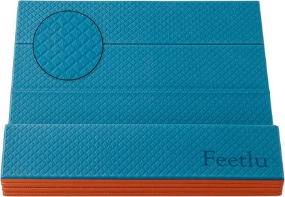 Foldable Yoga Exercise Mat, 6mm/8mm/10mm/12mm Thickness, 72 x 24 Inch - Lightweight, Anti-Slip, and Easy to Store for Yoga, Pilates, Home Workouts, and Floor Exercises