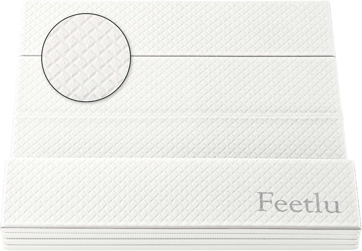 Foldable Yoga Exercise Mat, 6mm/8mm/10mm/12mm Thickness, 72 x 24 Inch - Lightweight, Anti-Slip, and Easy to Store for Yoga, Pilates, Home Workouts, and Floor Exercises