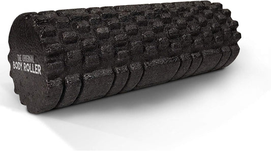 High Density Foam Roller for Exercise & Recovery | Firm, Patented Texture is ideal for pre- and post- workout massages, Trigger Point Relief, Physical Therapy, and Back Pain