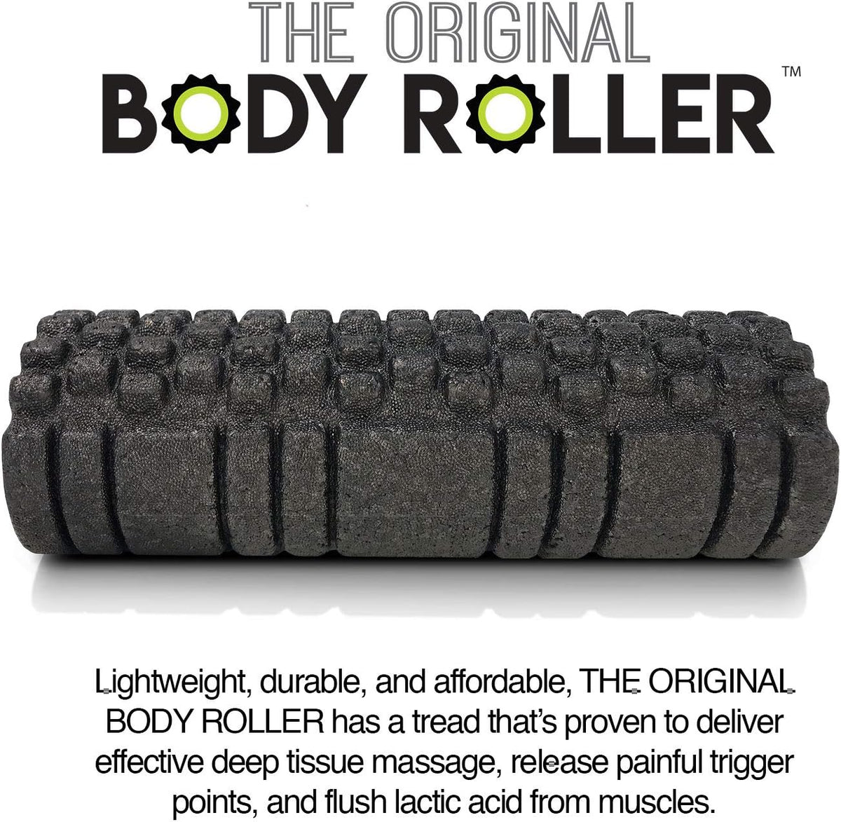 High Density Foam Roller for Exercise & Recovery | Firm, Patented Texture is ideal for pre- and post- workout massages, Trigger Point Relief, Physical Therapy, and Back Pain