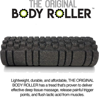High Density Foam Roller for Exercise & Recovery | Firm, Patented Texture is ideal for pre- and post- workout massages, Trigger Point Relief, Physical Therapy, and Back Pain