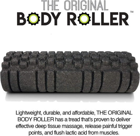 High Density Foam Roller for Exercise & Recovery | Firm, Patented Texture is ideal for pre- and post- workout massages, Trigger Point Relief, Physical Therapy, and Back Pain