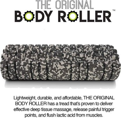 High Density Foam Roller for Exercise & Recovery | Firm, Patented Texture is ideal for pre- and post- workout massages, Trigger Point Relief, Physical Therapy, and Back Pain