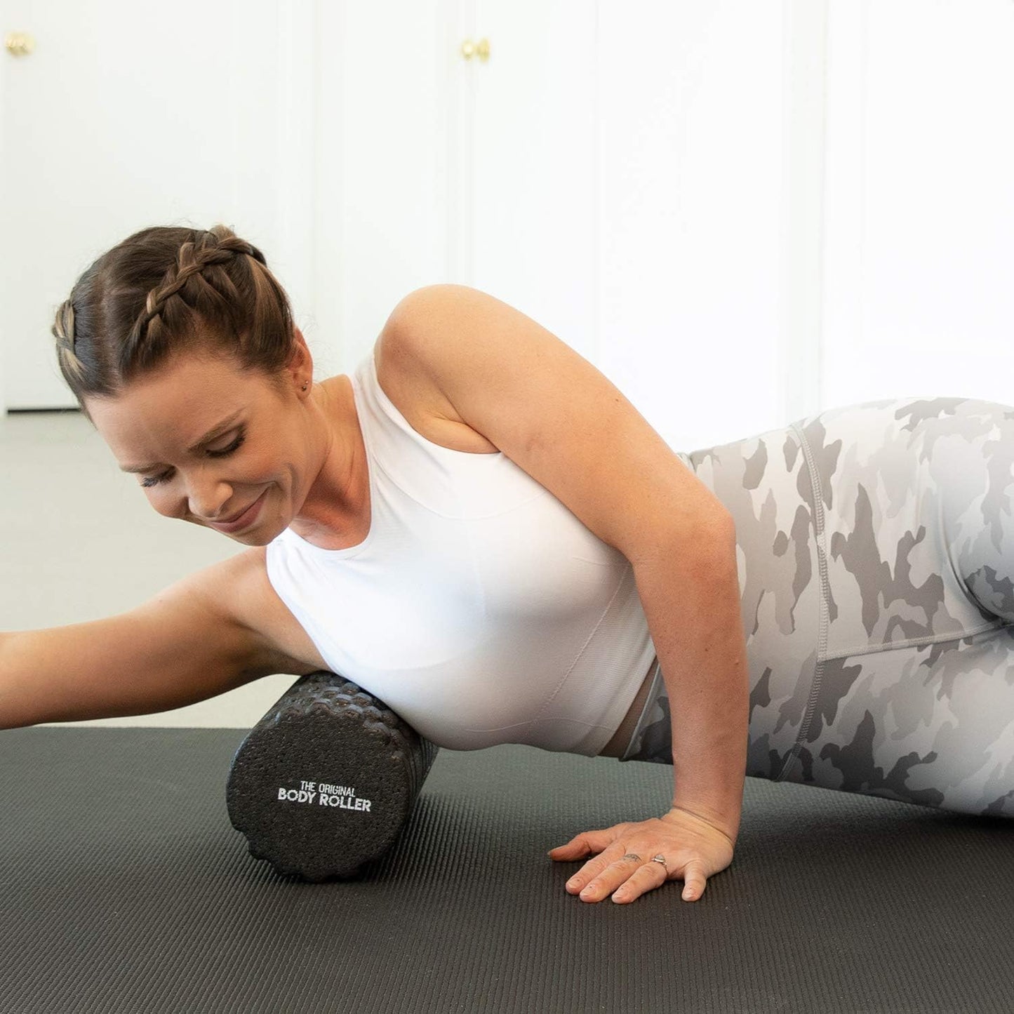 High Density Foam Roller for Exercise & Recovery | Firm, Patented Texture is ideal for pre- and post- workout massages, Trigger Point Relief, Physical Therapy, and Back Pain