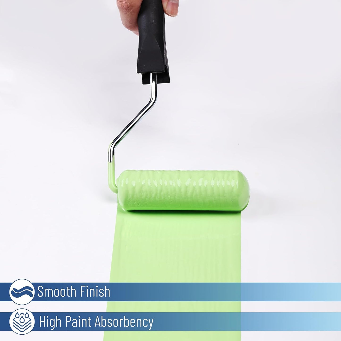 Bates- Foam Paint Roller Covers, 4 Inch, 30 Pack, Bulk High Density | Foam Roller Covers for Paint Roller Use, Smooth Finish Painting, Walls, Cabinets, Furniture & DIY Painting Projects