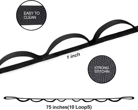 Premium Durable Stretch Straps with Loops, Stretching Strap for Physical Therapy, Multi-Loop Yoga Strap Fitness Exercise Strap for Yoga, Pilates, Dance, Flexibility&Exercise