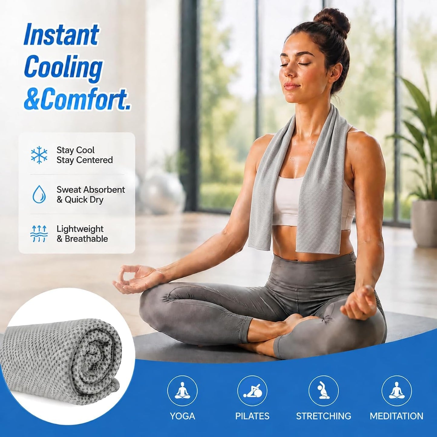 3 Pack Cooling Towel for Neck and face(40"x12"), Cooling Neck Wraps
