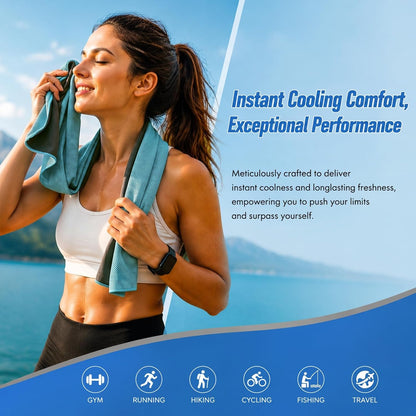 3 Pack Cooling Towel for Neck and face(40"x12"), Cooling Neck Wraps