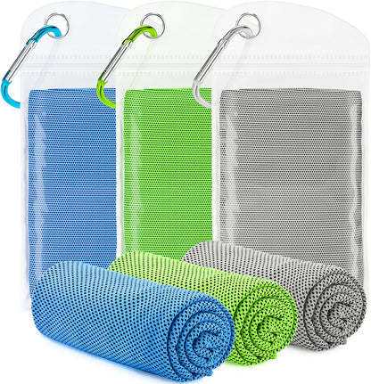 3 Pack Cooling Towel for Neck and face(40"x12"), Cooling Neck Wraps