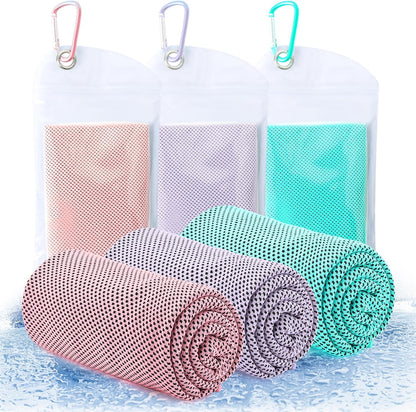 3 Pack Cooling Towel for Neck and face(40"x12"), Cooling Neck Wraps
