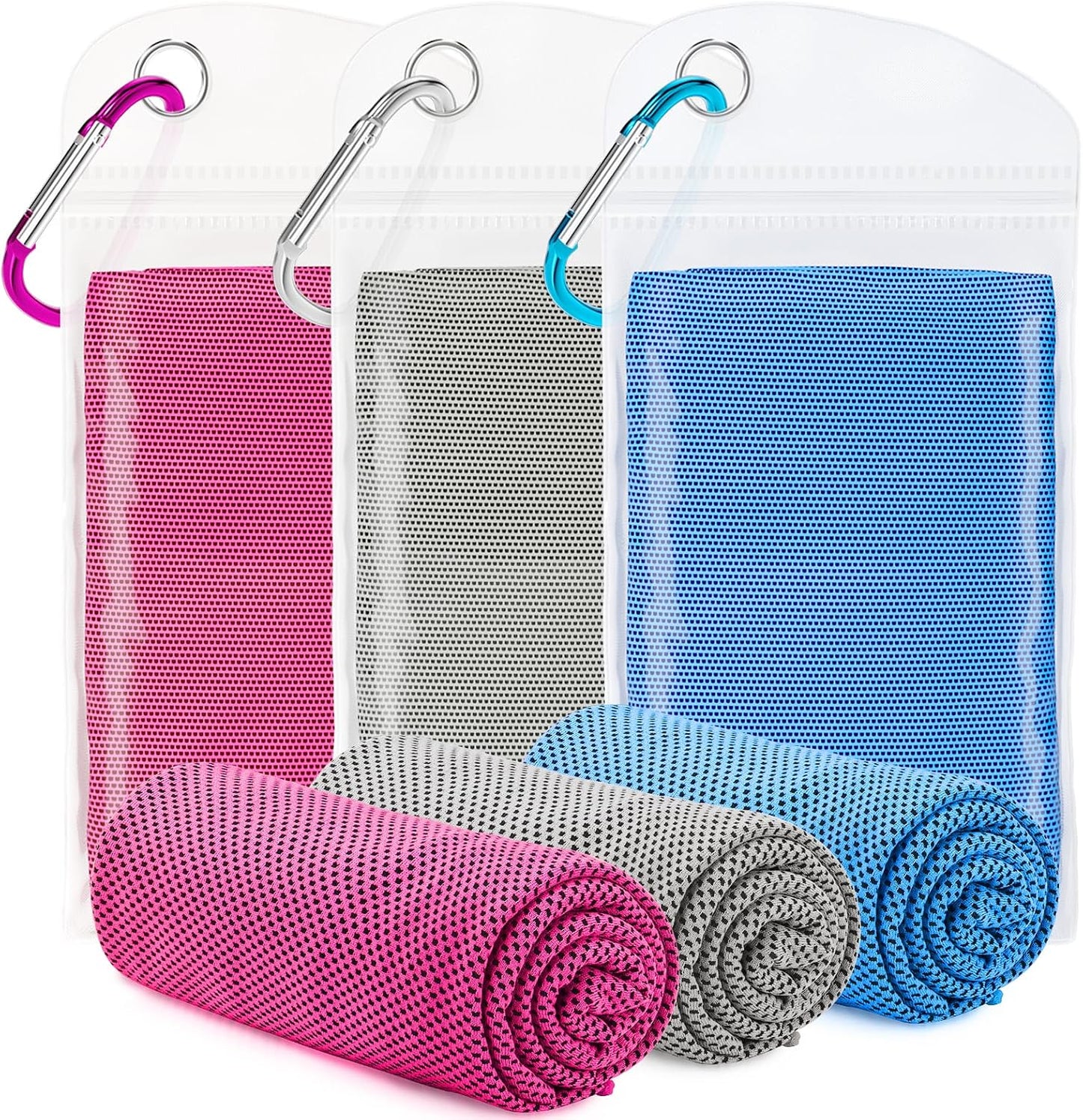 3 Pack Cooling Towel for Neck and face(40"x12"), Cooling Neck Wraps