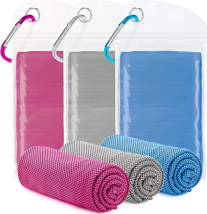 3 Pack Cooling Towel for Neck and face(40"x12"), Cooling Neck Wraps