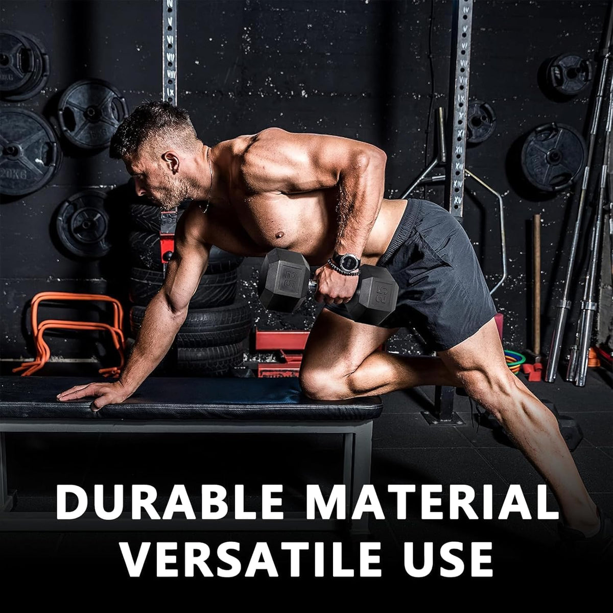 350/450/550 lbs Dumbbell Set with Rack for Women Men | Coated Rubber Hex Weights for Home Gym Weight Training, Multiple Lbs Neoprene Dumbbells with Storage Rack - Black