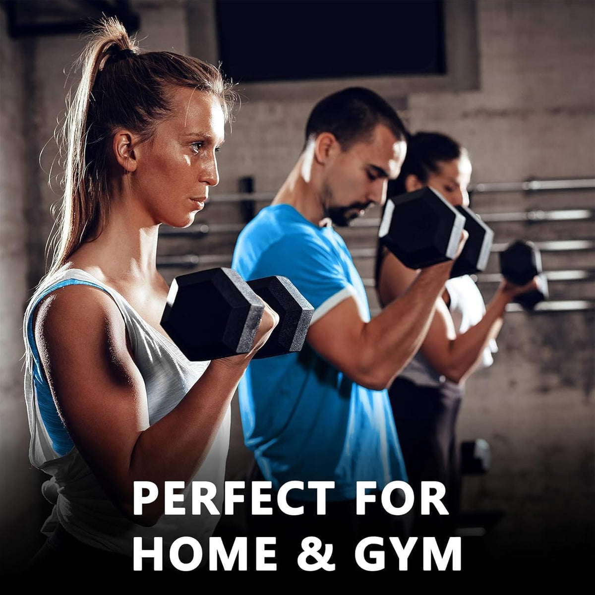 350/450/550 lbs Dumbbell Set with Rack for Women Men | Coated Rubber Hex Weights for Home Gym Weight Training, Multiple Lbs Neoprene Dumbbells with Storage Rack - Black