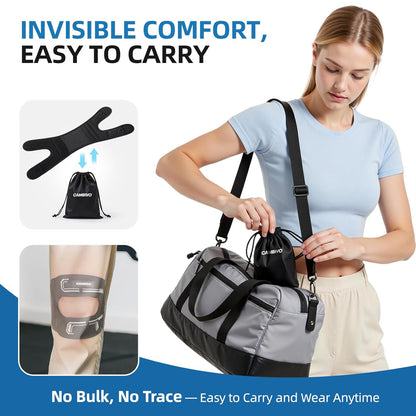 Patella Tendon Support Knee Brace for Women & Men, Adjustable Knee Strap with Gel Pad & Side Stabilizers, Breathable Lightweight Knee Support for Running, Training & Daily Use (Black, L/XL)