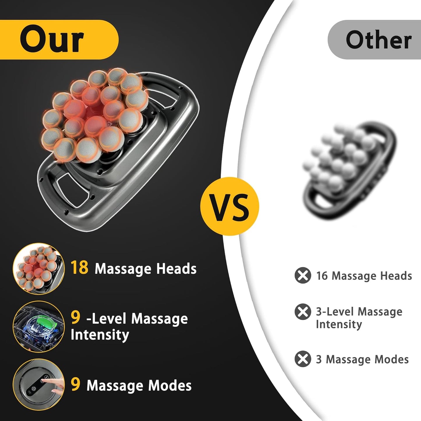 24 Head Massage Gun Set, Massager Gun Deep Tissue, Back Massager | 9 Modes 99 Intensities, 3000 RPM High, Deep Tissue Percussion Massager, Massage Gun Legs, Shoulders, Back, Body, Home Gym