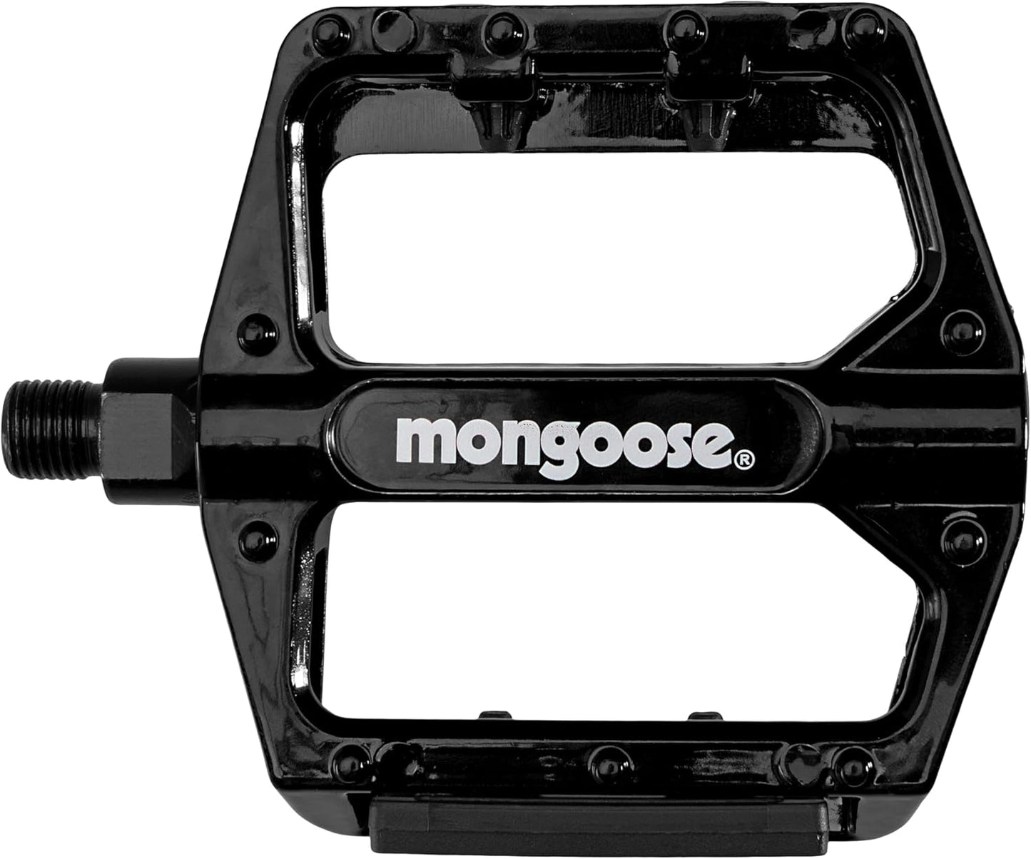 Mountain Bike Pedals, Black, Set of 2, Lightweight and Durable Alloy Stands Up to Tough Riding, with Reflectors, Fits 1/2" or 9/16" Cranks, Easy Installation, Replacement Bike Pedals