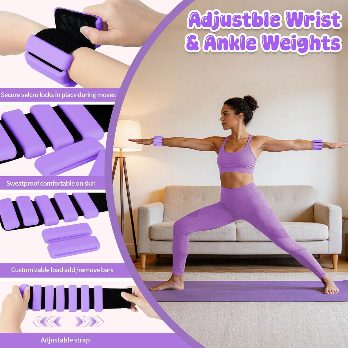 Pilates Equipment Kit for Home Workouts - 18pcs Set- 14'' Pilates Ring and Ball Set for Women, Pilates/Yoga Accessories Kit with Wrist Weights, Resistance Bands, Core Sliders, Yoga Strap