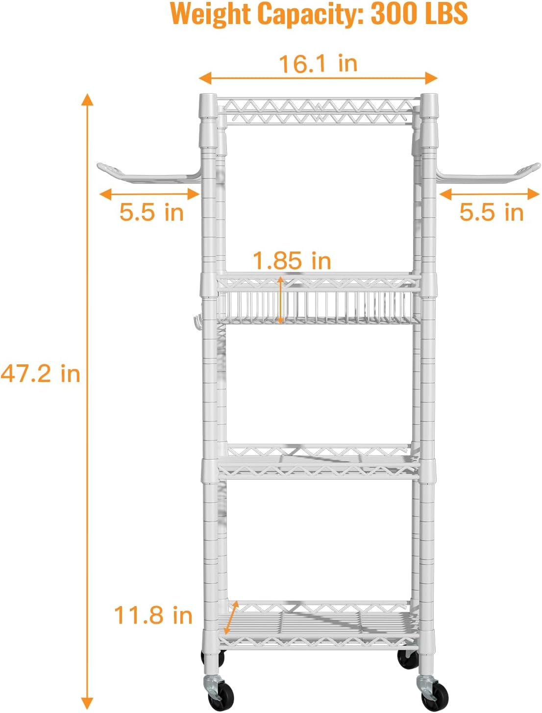 Home Gym Storage, 3 Tiers Workout Equipment Organizer with Wheels for Yoga Mats, Foam Roller, Dumbbells, Kettlebells, and Resistance Bands
