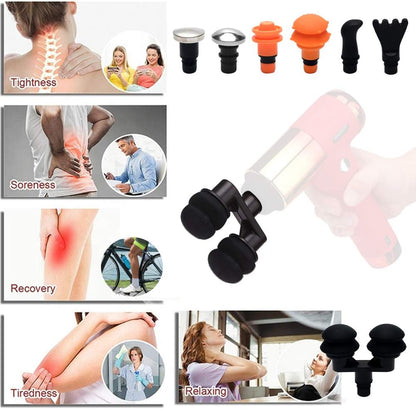 9Pcs Replaceable Massage Gun Heads - Deep Tissue Muscle Attachments and Accessories for Massage Gun - Plug-n-Play Adapter Set