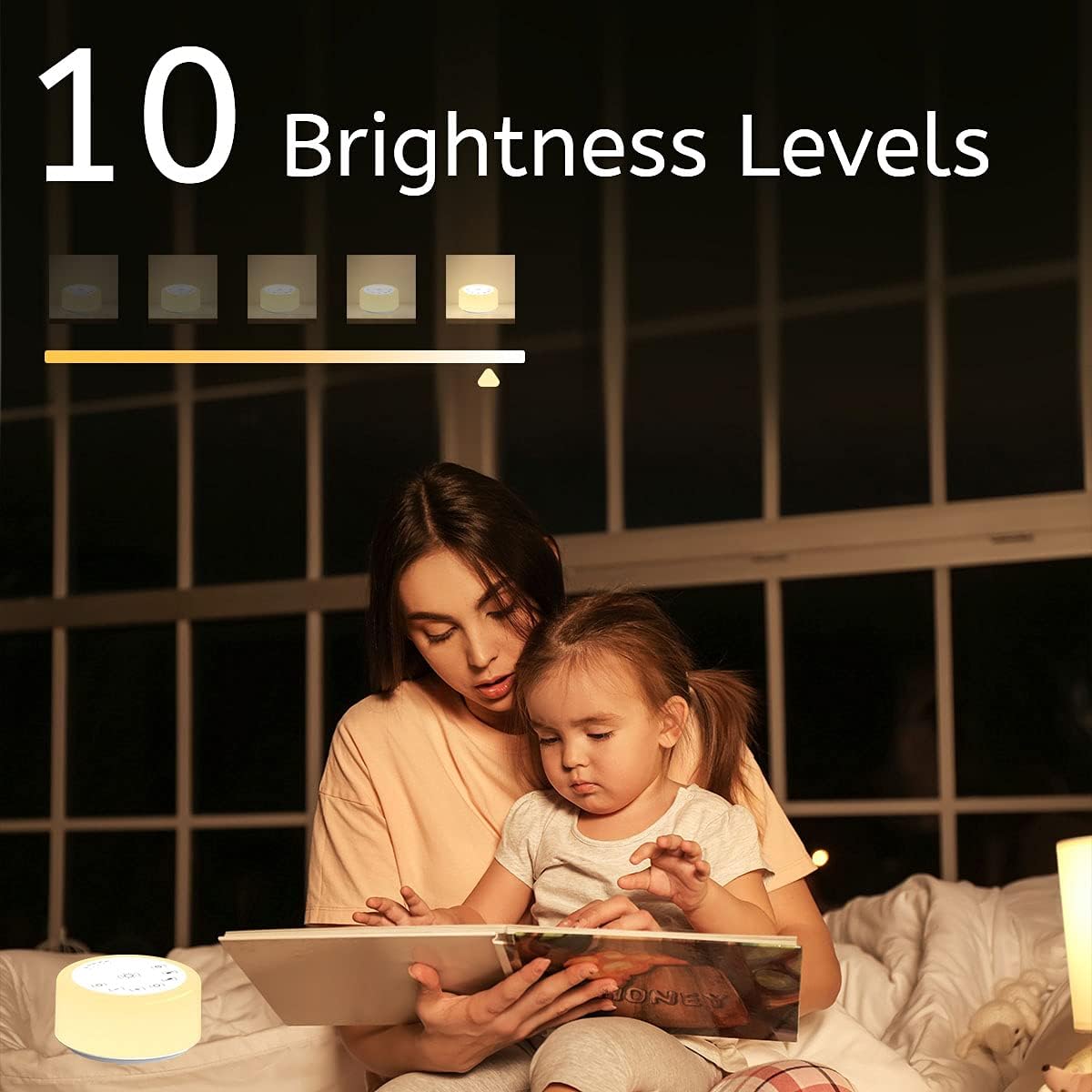 Soother Sleep Sound Machine Night Light White Noise Machine with 30 Soothing Sounds & 12 Color Night Lights for Baby Kids Adults Brown Noise Machine with Timer & Continuous Play for Home Travel Office
