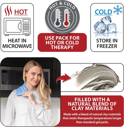 Reusable Hot & Cold Therapy Pack for Knee, Back & Shoulder Pain, Cervical, 6 x 20 inch Made in USA