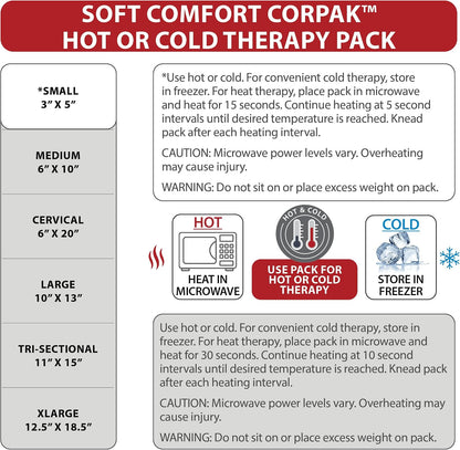 Reusable Hot & Cold Therapy Pack for Knee, Back & Shoulder Pain, Cervical, 6 x 20 inch Made in USA