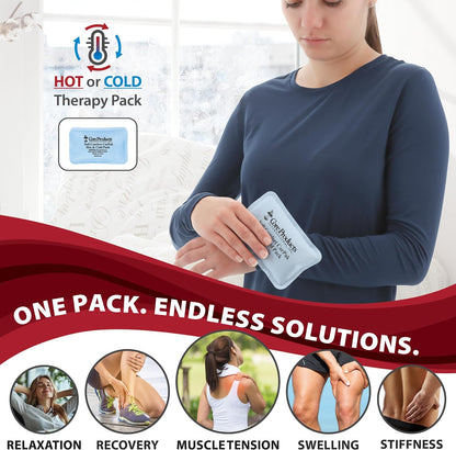 Reusable Hot & Cold Therapy Pack for Knee, Back & Shoulder Pain, Cervical, 6 x 20 inch Made in USA