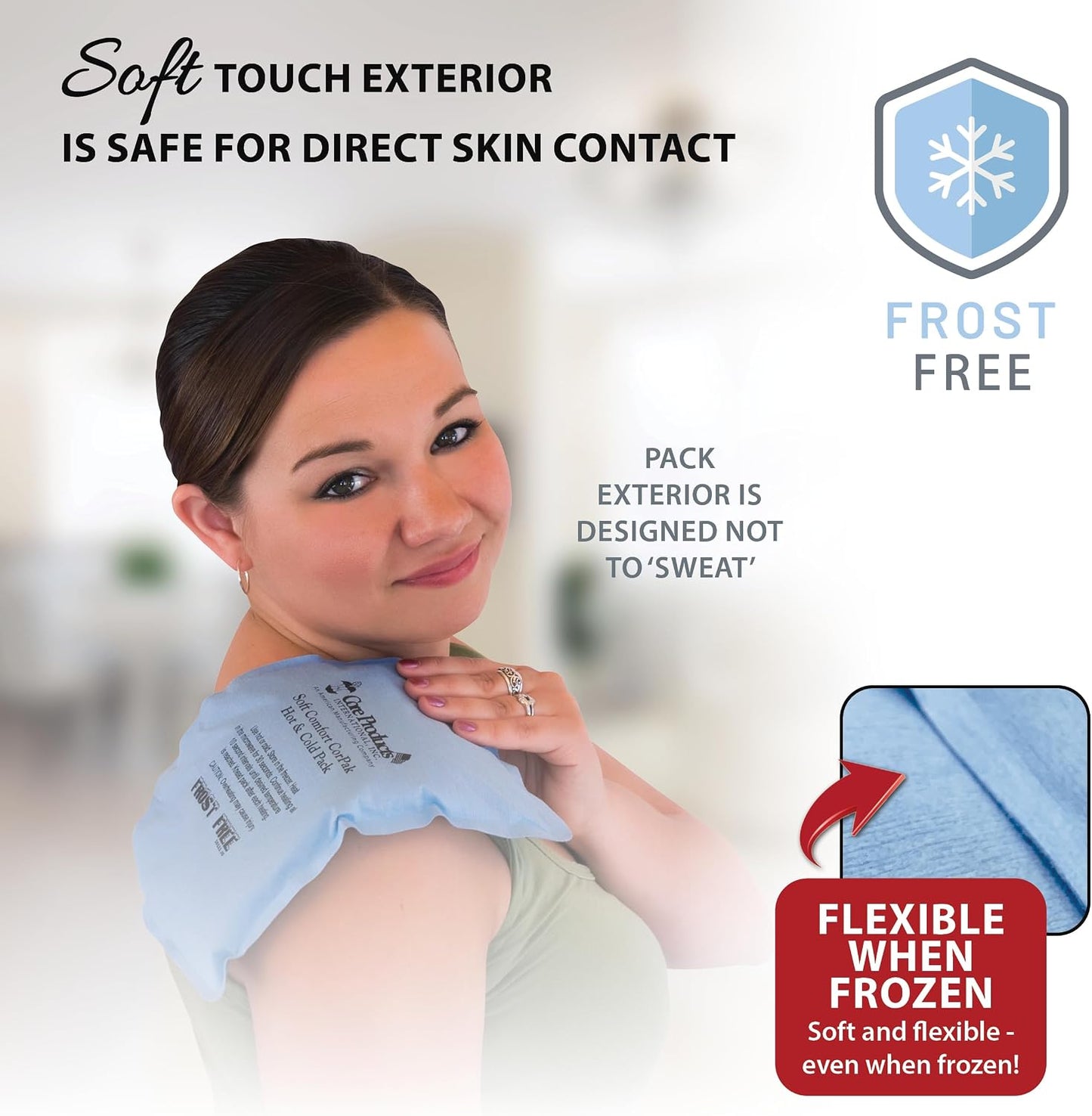 Reusable Hot & Cold Therapy Pack for Knee, Back & Shoulder Pain, Cervical, 6 x 20 inch Made in USA