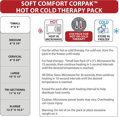 Reusable Hot & Cold Therapy Pack for Knee, Back & Shoulder Pain, Cervical, 6 x 20 inch Made in USA