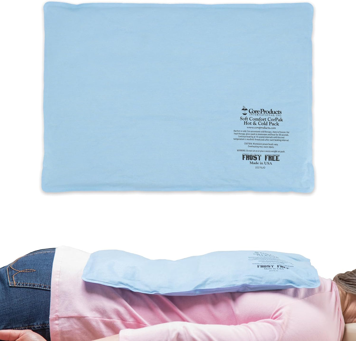 Reusable Hot & Cold Therapy Pack for Knee, Back & Shoulder Pain, Cervical, 6 x 20 inch Made in USA