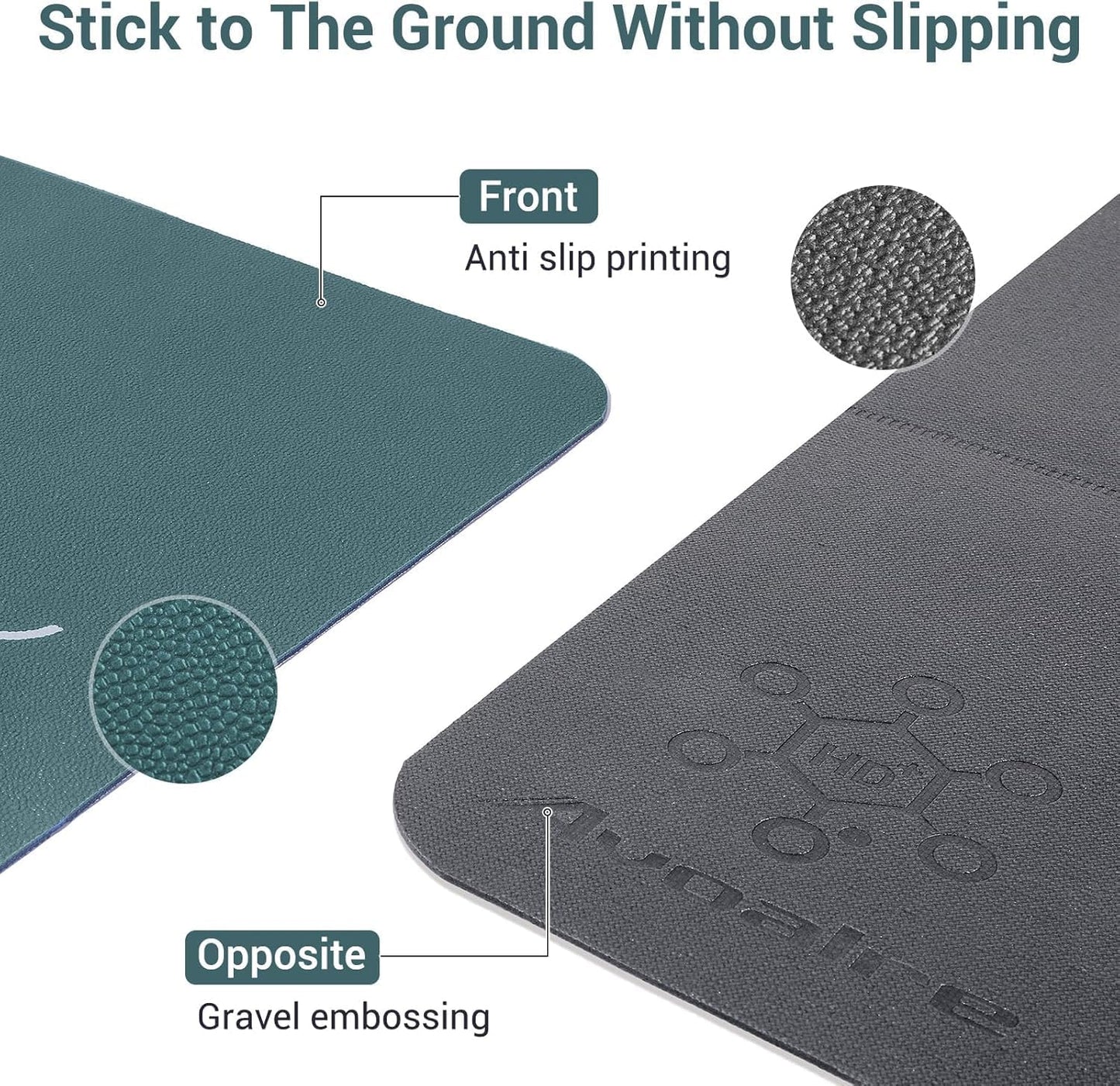 Yoga Mat Foldable - Textured Non Slip Exercise Mat -Travel Lightweight Hot Yoga Mat with Carry Bag for Pilates & Home Workouts (72"L x 24"W x 3mm Thick)