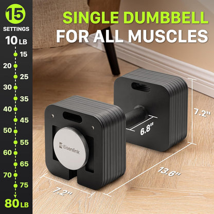 Adjustable Dumbbell Set, 10-50/80lb, 5lb Increments, Quick-Lock Square Weight Dumbbells for Home Gym Fitness (50/80lb×2)