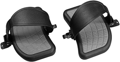 (Pair - L + R) Indoor Exercise Bike Pedals 9/16" Shaft Thread | Large Heavy Duty Dual Side Footrest - W/Adjustable Ratchet Straps -Cybex Bikes OEM # AX-21383 aftermarket Replacement Pedals | by SBD