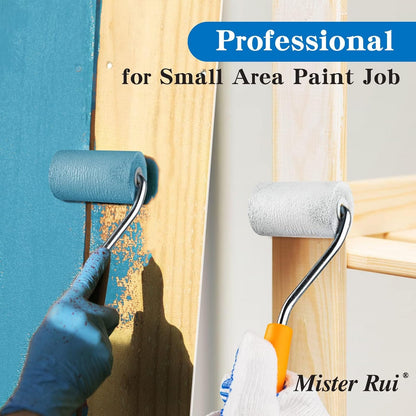Foam Paint Roller, 2 Inch Mini Paint Roller Kit 9 Pack, Small Paint Roller with Tray and Liner, Small Paint Rollers 2 Inch, Mini Rollers for Painting Furniture, Stenciling, Art Crafts