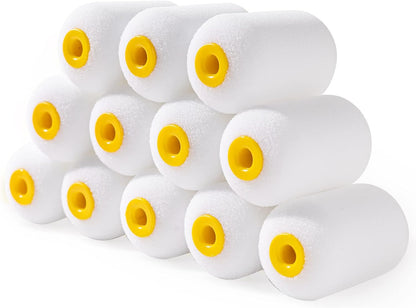 Foam Paint Roller, 2 Inch Mini Paint Roller Kit 9 Pack, Small Paint Roller with Tray and Liner, Small Paint Rollers 2 Inch, Mini Rollers for Painting Furniture, Stenciling, Art Crafts