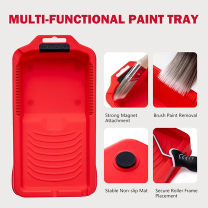 Foam Paint Roller, 2 Inch Mini Paint Roller Kit 9 Pack, Small Paint Roller with Tray and Liner, Small Paint Rollers 2 Inch, Mini Rollers for Painting Furniture, Stenciling, Art Crafts