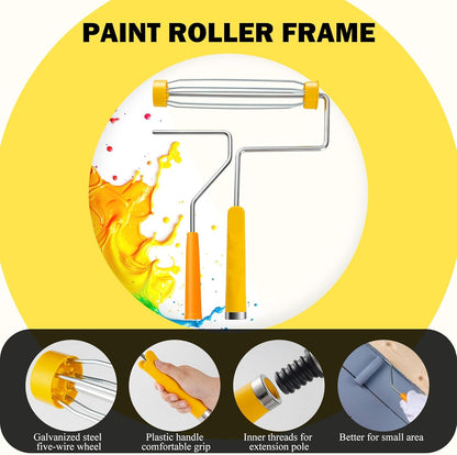 Foam Paint Roller, 2 Inch Mini Paint Roller Kit 9 Pack, Small Paint Roller with Tray and Liner, Small Paint Rollers 2 Inch, Mini Rollers for Painting Furniture, Stenciling, Art Crafts