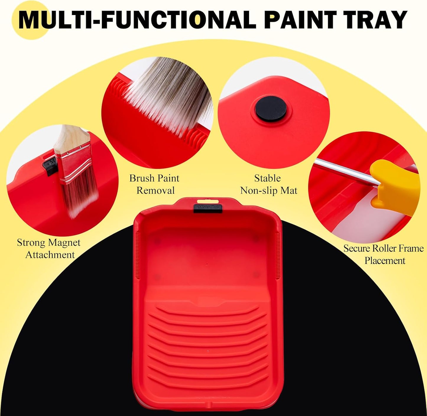 Foam Paint Roller, 2 Inch Mini Paint Roller Kit 9 Pack, Small Paint Roller with Tray and Liner, Small Paint Rollers 2 Inch, Mini Rollers for Painting Furniture, Stenciling, Art Crafts