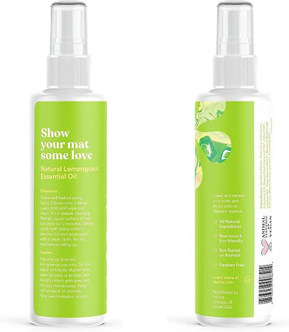 ASUTRA Yoga Mat Cleaner Spray (Peaceful Lavender), 4 fl oz - No Slippery Residue, Organic Essential Oils, Deep-Cleansing for Fitness Gear & Gym Equipment, Microfiber Towel Included