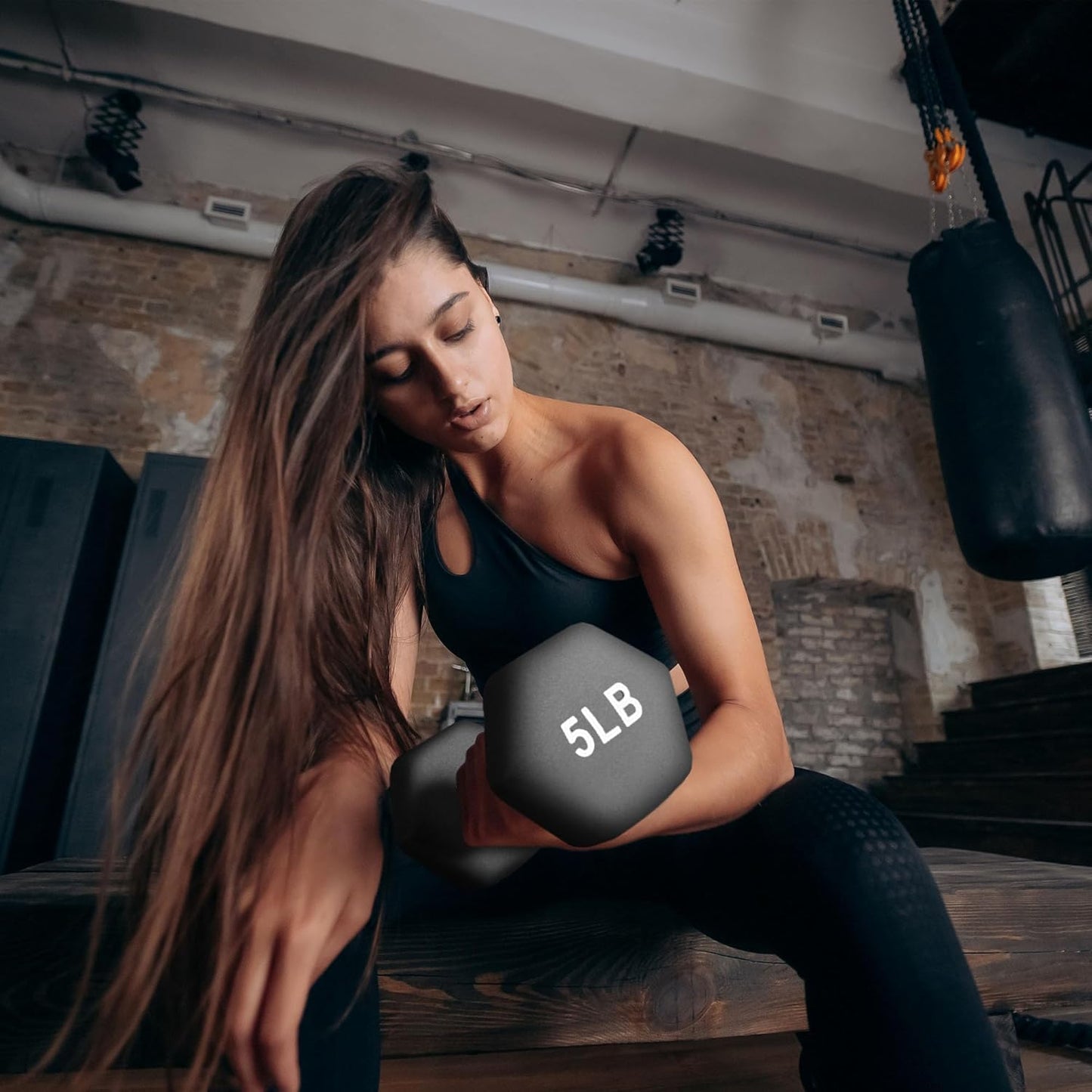 BalanceFrom Neoprene Coated Iron Dumbbell Hex Weights Set with Stand – Color-Coded or Black Options with Non-Slip Grip for Strength Training, Resistance Workouts, and Home Gym Fitness