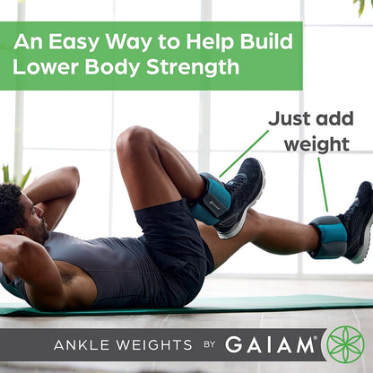 Ankle Weights, Wearable Bracelet to Strengthen, Tone & Sculpt, Adjustable Ankle Weights for Women & Men for Yoga, Dance, Pilates, Barre, Cardio, Home & Gym Use